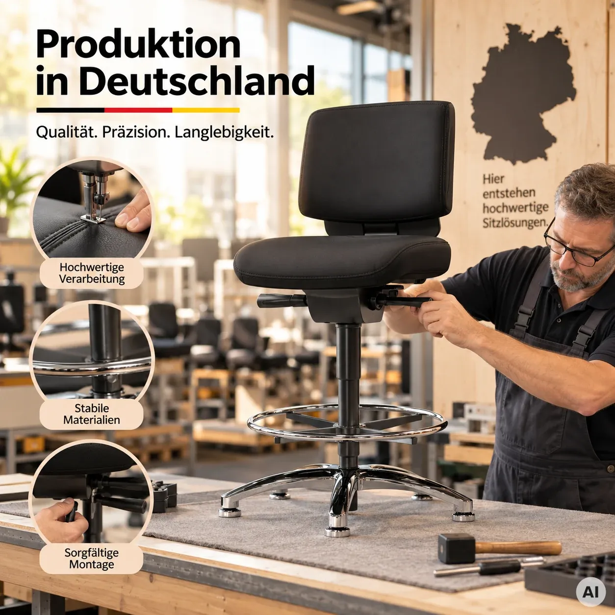 Water H - Bequemer Counterstuhl