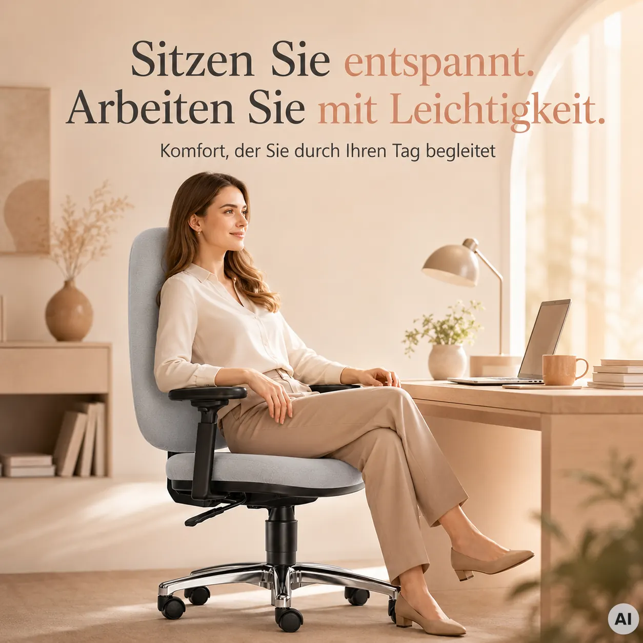 Lady Fitness - Ergonomischer Frauen-Drehstuhl