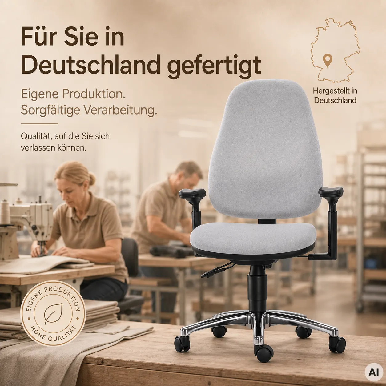Lady Fitness - Ergonomischer Frauen-Drehstuhl
